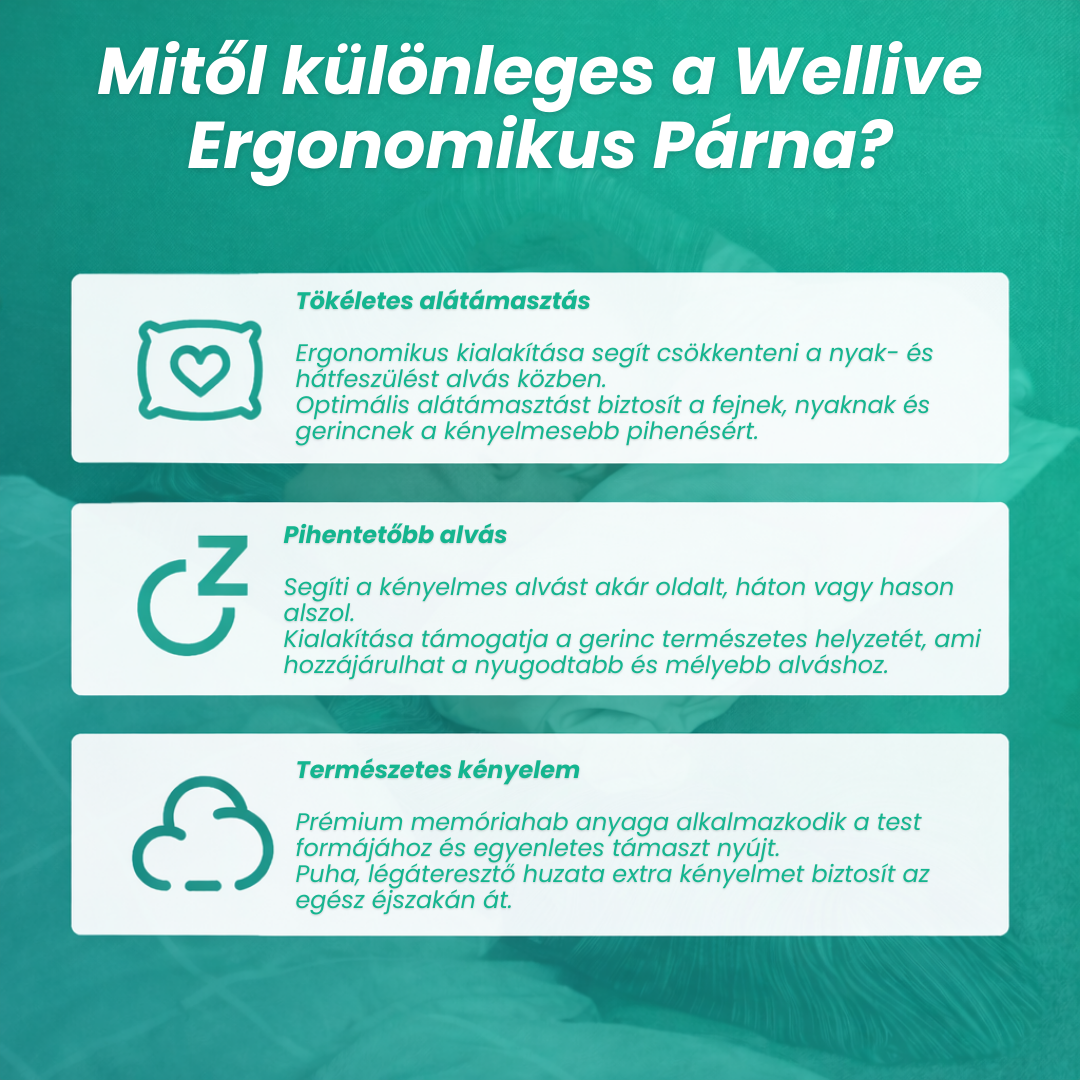 Wellive™ Ergonomikus Nyakpárna